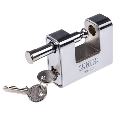 ABUS Key Weatherproof Brass, Steel Padlock, 12mm Shackle, 77mm Body