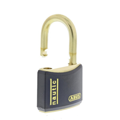 ABUS Key Weatherproof Brass Safety Padlock, 6mm Shackle, 40mm Body