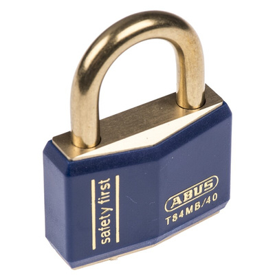 ABUS Key Weatherproof Brass Safety Padlock, 6mm Shackle, 40mm Body