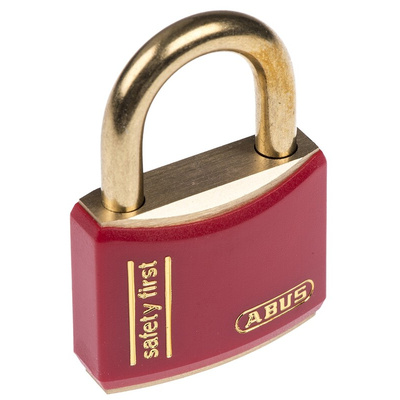 ABUS Key Weatherproof Brass Safety Padlock, 6mm Shackle, 40mm Body