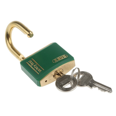 ABUS Key Weatherproof Brass Safety Padlock, 6mm Shackle, 40mm Body