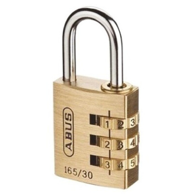 ABUS Combination Weatherproof Brass, Steel Combination Padlock, 5mm Shackle, 30mm Body