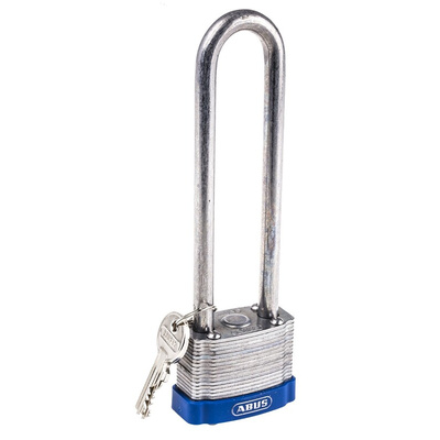 ABUS Key Weatherproof Steel Padlock, 8.8mm Shackle, 53mm Body