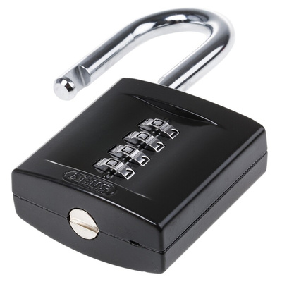 ABUS Combination Weatherproof Steel Combination Padlock, 8mm Shackle, 52mm Body