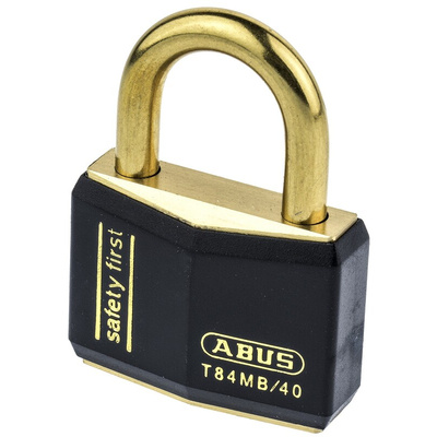 ABUS Key Weatherproof Brass Safety Padlock, Keyed Alike, 6.5mm Shackle, 43mm Body