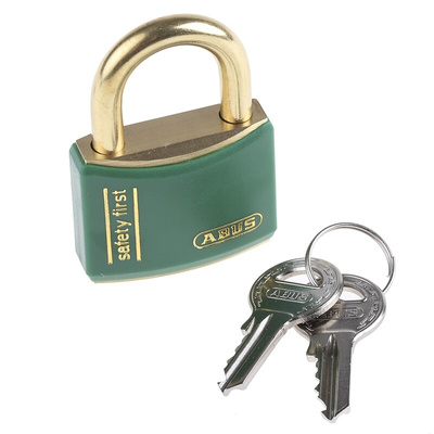 ABUS Key Weatherproof Brass Safety Padlock, Keyed Alike, 6mm Shackle, 40mm Body