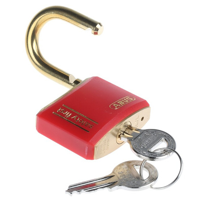 ABUS Key Weatherproof Brass Safety Padlock, Keyed Alike, 6mm Shackle, 40mm Body