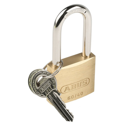 ABUS Key Weatherproof Brass, Steel Padlock, Keyed Alike, 6mm Shackle, 40mm Body