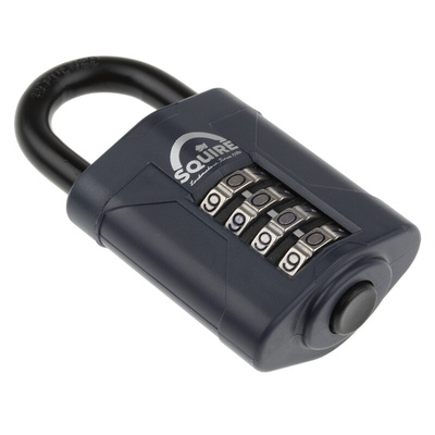 Squire Combination Weatherproof Die Cast Alloy Combination Padlock, 8mm Shackle, 50mm Body