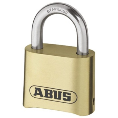 ABUS Key Weatherproof Brass, Stainless Steel Weatherproof Padlock, 8mm Shackle, 53mm Body