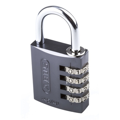 ABUS 145/40 Combination Weatherproof Aluminium, Steel Safety Padlock, 6mm Shackle, 40mm Body