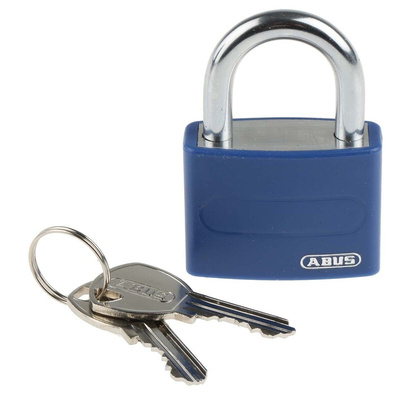 ABUS Key Weatherproof Aluminium, Steel Safety Padlock, Keyed Alike, 6.5mm Shackle, 43mm Body
