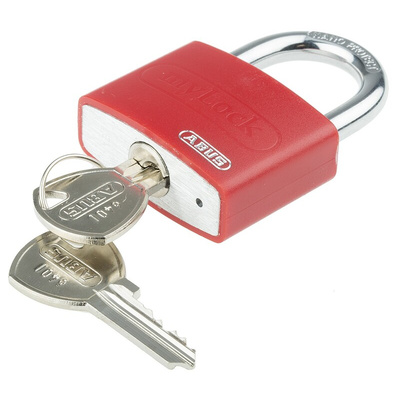 ABUS Key Weatherproof Aluminium, Steel Safety Padlock, Keyed Alike, 6.5mm Shackle, 43mm Body