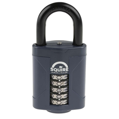 Squire Combination Weatherproof Die Cast Alloy Combination Padlock, 10mm Shackle, 60mm Body