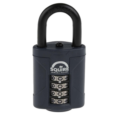 Squire Combination Weatherproof Die Cast Alloy Combination Padlock, 6mm Shackle, 40mm Body