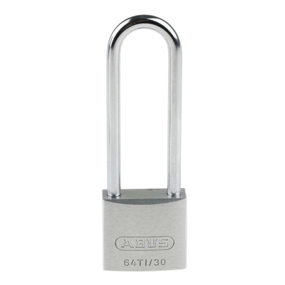 ABUS 64TI Key Weatherproof Titanium Weatherproof Padlock, 5mm Shackle, 30mm Body