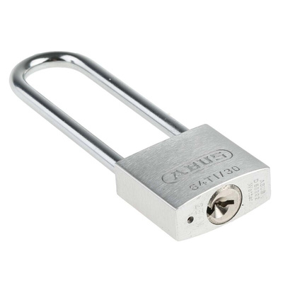 ABUS 64TI Key Weatherproof Titanium Weatherproof Padlock, 5mm Shackle, 30mm Body