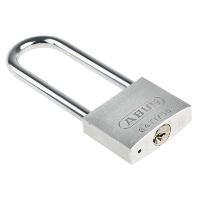 ABUS 64TI Key Weatherproof Titanium Weatherproof Padlock, 8mm Shackle, 50mm Body
