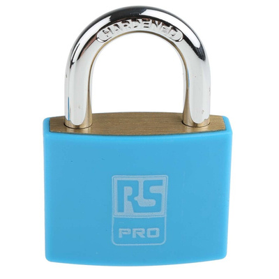 RS PRO Key Weatherproof Brass Padlock, 6mm Shackle, 43mm Body