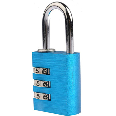 RS PRO Combination Weatherproof Aluminium Combination Padlock, 5mm Shackle, 30mm Body
