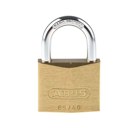 ABUS Key Weatherproof Brass, Steel Padlock, Keyed Alike, 6mm Shackle, 65mm Body