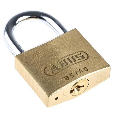 ABUS Key Weatherproof Brass, Steel Padlock, Keyed Alike, 6mm Shackle, 65mm Body