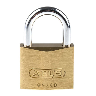 ABUS Key Weatherproof Brass, Steel Padlock, Keyed Alike, 6mm Shackle, 65mm Body
