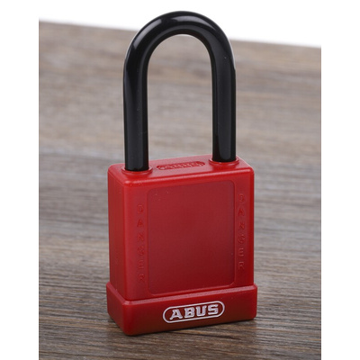 ABUS Key Weatherproof Aluminium, Steel Safety Padlock, 6.5mm Shackle, 38mm Body