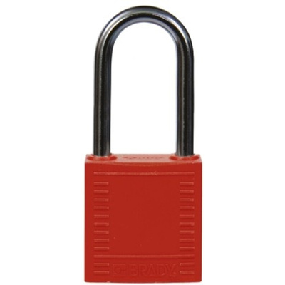 Brady Key Weatherproof Nylon Padlock, 6.5mm Shackle, 38mm Body