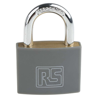 RS PRO Key Weatherproof Brass Padlock, 6mm Shackle, 43mm Body
