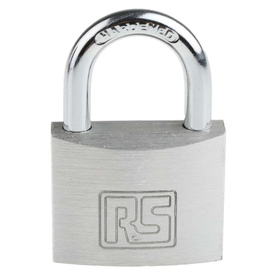 RS PRO Key Weatherproof Aluminium Safety Padlock, 6mm Shackle, 40mm Body