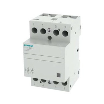 Siemens 5TT Series Contactor, 24 V ac/dc Coil, 4-Pole, 40 A, 4NO, 400 V ac