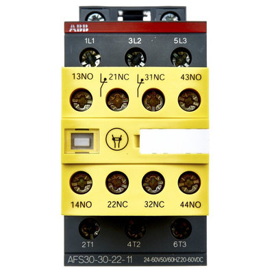 ABB Jokab AFS Series Contactor, 24 → 60 V ac Coil, 3-Pole, 50 A, 3NO, 600 V ac