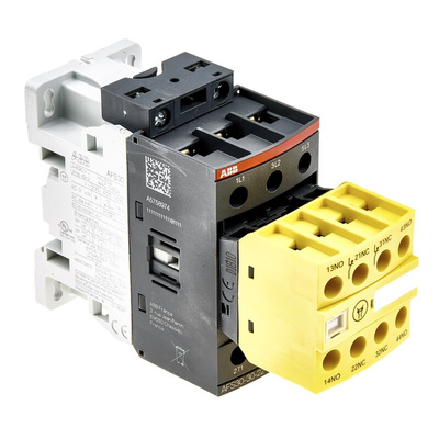 ABB Jokab AFS Series Contactor, 100 to 250 V ac/dc Coil, 3-Pole, 50 A, 3NO, 600 V ac