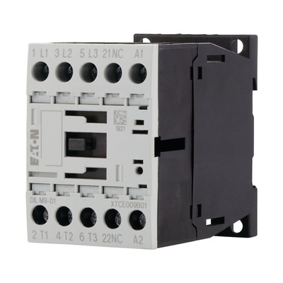 Eaton Contactor, 230 V ac Coil, 3-Pole, 9 A, 4 kW, 3NO, 690 V ac