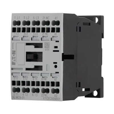 Eaton Contactor, 24 V dc Coil, 3-Pole, 12 A, 4 kW, 3NO, 400 V ac