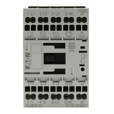 Eaton Contactor, 24 V dc Coil, 3-Pole, 12 A, 4 kW, 3NO, 400 V ac