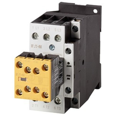 Eaton Contactor, 230 V ac @ 50 Hz, 240 V ac @ 60 Hz Coil, 3-Pole, 32 A, 3NO, 400 V ac