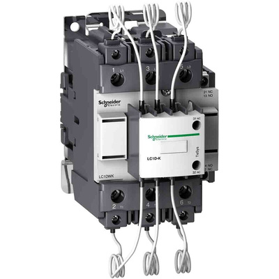 Schneider Electric LC1DWK Series Contactor, 220 Vac Coil, 3-Pole, 3NO, 690 V ac