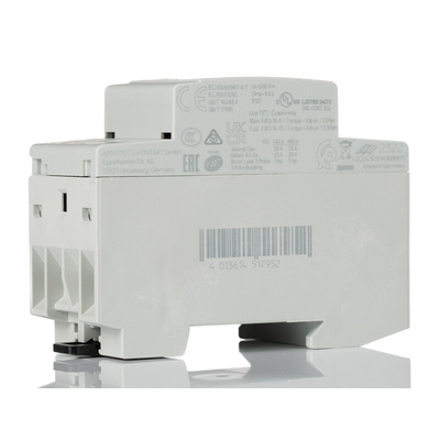 ABB Contactor, 230 V ac Coil, 4-Pole, 25 A, 4 kW, 4NO, 230 → 240 V ac/dc