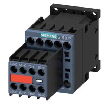 Siemens Contactor, 10 A, 7NO + 1NC
