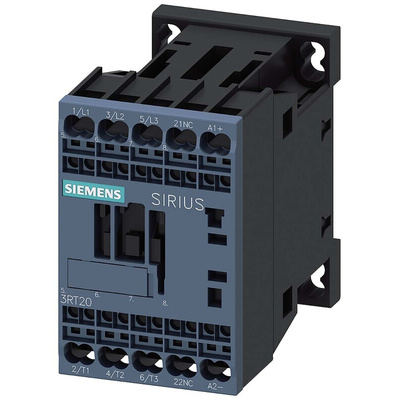 Siemens Contactor, 24 V dc Coil, 3-Pole, 7 A, 3 kW, 1NC