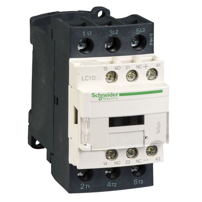 Schneider Electric Contactor, 24 V dc Coil, 3-Pole, 32 A, 18.5 kW, 3NO