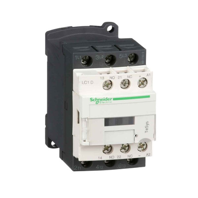 Schneider Electric Reversing Contactor, 24 V dc Coil, 3-Pole, 12 A, 3NO