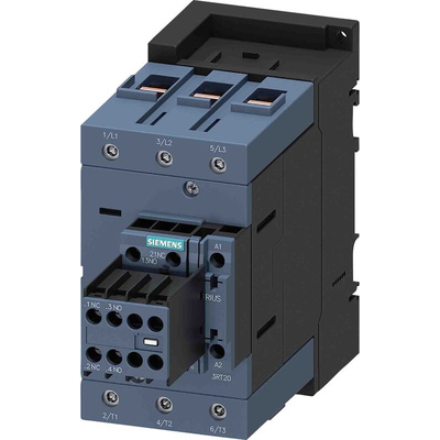 Siemens Contactor, 230 V ac Coil, 3-Pole, 95 A, 45 kW, 2NO + 2NC