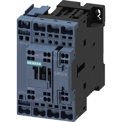 Siemens Contactor, 24 V Coil, 4-Pole, 40 A, 7.5 kW, 1NO + 1NC