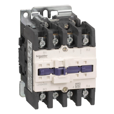 Schneider Electric Contactor, 110 V ac Coil, 4-Pole, 60 A, 2NC + 2NO
