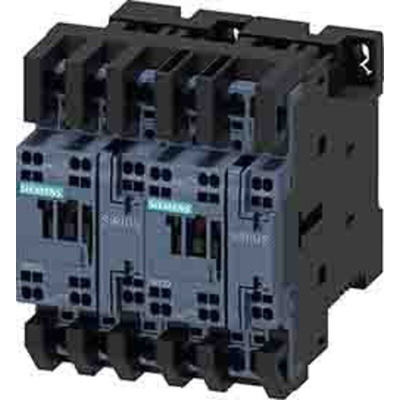 Siemens Reversing Contactor, 24 V dc Coil, 3-Pole, 38 A, 18 kW, 3NO
