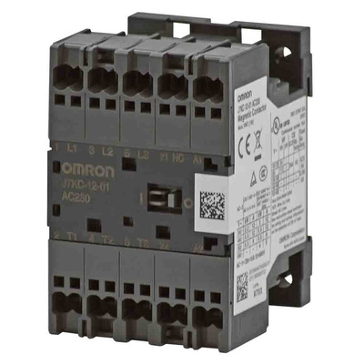 Omron Contactor, 230 V ac Coil, 3-Pole, 5.5 kW, 3NO