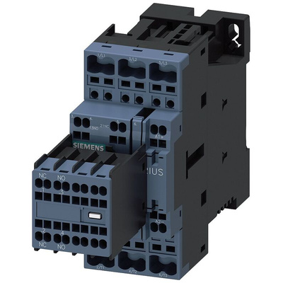 Siemens Contactor, 24 V dc Coil, 3-Pole, 17 A, 7.5 kW, 2NO + 2NC